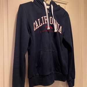 Reflex Dark Blue Hoodie with White Accents